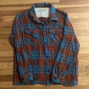 OUTERKNOWN Blanket Shirt Jacket.Cedar Old Coast Plaid. SIZE XL